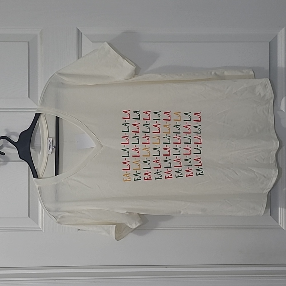 Freshman Cream Tee with Multicolor Graphic